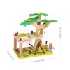 UDEAS Wooden Tree House Playset for Kids, 22 PCS Creative