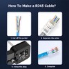 RJ45 Cat6 conectores de paso RJ45 modulares para cables UTP