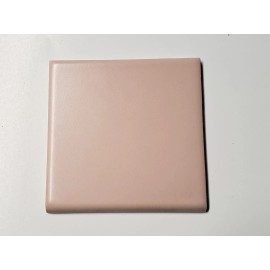 American Vtg 1970s 1 pc. American Ceramic Tile - Light Pink Flat Matte BULLNOSE 4 1/4 NOS