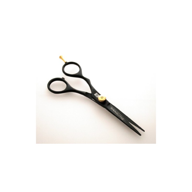 5.5" Black Rainbow Left Handed Hair Scissors