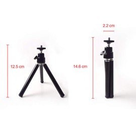 Portable Mini Tripod with Ballhead Tabletop Stand for Mini Projector Compact Cameras DSLRs or Other 1/4" Screws Interface Device