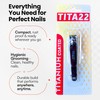 TITA22 Nail Clipper with Titanium Coating, Ultra Sharp, Sturdy, Rust-Proof,