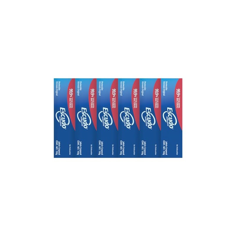 Escudo Antibacterial, Jabón de tocador en barra, Fórmula Original, 6