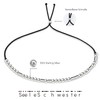 Suyi Sister Morse Code Bracelet Gifts for Women Girls Sterling