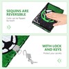 CLISPEED Diary for Boys with Lock and Keys, Football Pattern