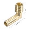 sourcing map Brass Hose Barb Fitting Elbow 3/8 Inch x
