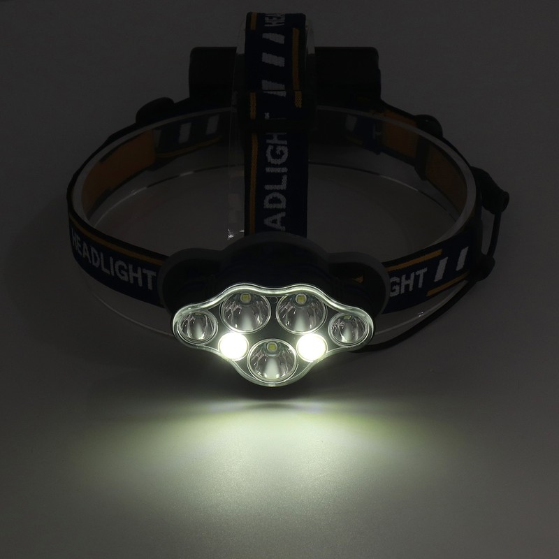 7 Core Headlight Long Range USB Rechargeable Headlamp Outdoor Work