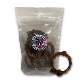 American Dog Treat Company Bully Sticks for Dogs | Natural Long Lasting Pizzle Sticks | Single Ingredient Beef Pizzle | Dog Treats for Aggressive Chewers (Pack of 10, Braided Rings)