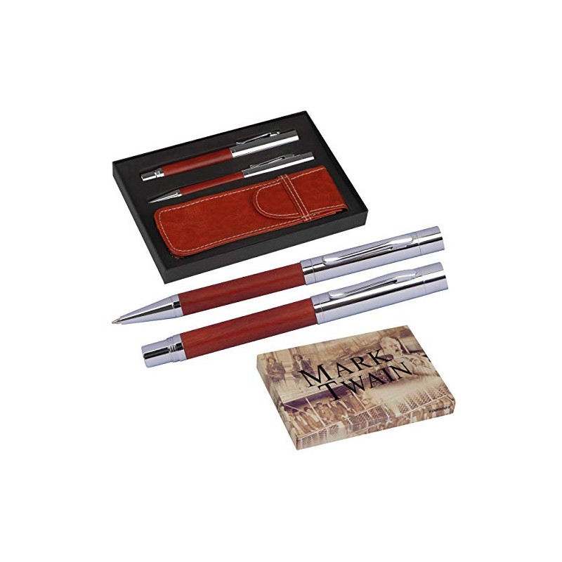Mark Twain Writing Set Including Ballpoint Pen and Fountain Pen