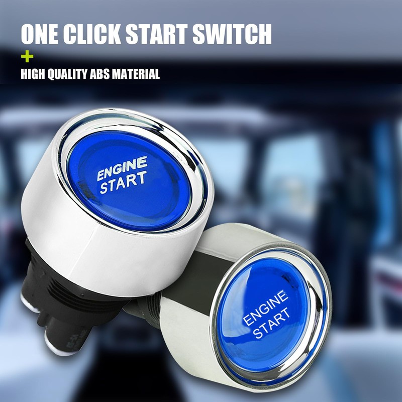 Start Switch 12v DC 50A Blue Car Start Engine button