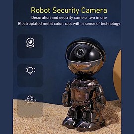 Cámara de Seguridad para el Hogar, Cámara De Seguimiento Automático, 1080P HD Cámara Robot WiFi APP Baby Video Monitor con Alarma, Soporta Almacenamiento de Extensión de 128GB