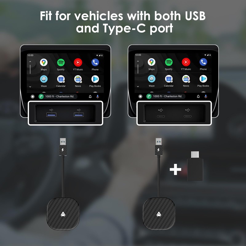 Olycism Android Auto Wireless Adapter Upgrade Wireless Android Auto Dongle