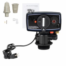 110V 12-Day Time Clock Control Valve, Whole House Water Softener Control Valve for Water Softener 9''-11'' Diameter 3W Timer Valve Replacement with Upper&Lower Water Distributor