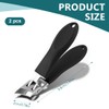 LQIOACU 2 Pieces Angled Nail Clippers Ergonomic Wide Mouth Design