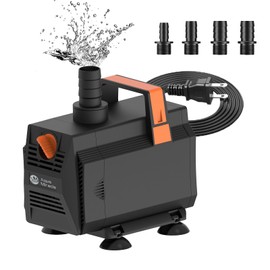 AquaMiracle 880GPH Aquarium Water Pumps (3330L/H, 45W) Fountain Pump Pond Pump Submersible Water Pump with Flow Control for Fountain, Waterfall, Statuary, Filtration, Water feature, Hydroponics