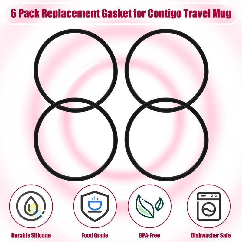 4pcs Replacement Rubber Lid Seals Compatible with 16 & 20