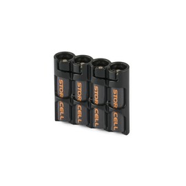 Storacell by Powerpax Slimline AAA Battery Storage Caddy, Black, Holds 4 Batteries (Not Included)