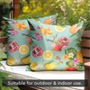Encasa XO Outdoor Patio Waterproof Throw Pillow Covers Pineapple| Fade