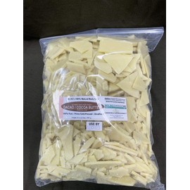 GREENandORGANIC 32oz/ 2Lb RAw Cocoa Butter/Cacao Butter BUTTER Organic Unrefined Natural 100% Pure Prime Cold Pressed Virgin Fresh Food Grade