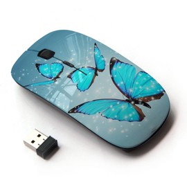 KOOLmouse [ Optical 2.4G Wireless Mouse [ Blue Sparkling Butterfly ]