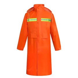 Men's Raincoat High Visibility Safety Vest Full Body Riding Stormproof Labor Reflective Rain Poncho Safety Jacket Outdoor Site
