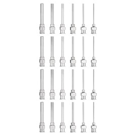sourcing map 1set Dispensing Needle 8-18 Gauge 1 Inch Stainless Steel Blunt Tip Luer Connector for Refilling Glue Oil Thick Liquids Ink Lab Use, Silver