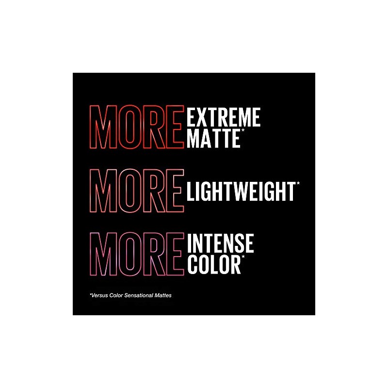 Maybelline New York Color Sensational Ultimatte Matte Lipstick, Non-Drying, Intense