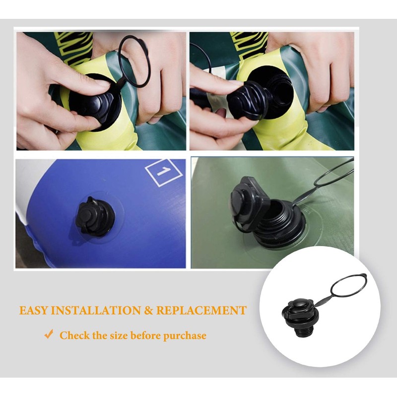 2 PCS Air Valve Replacement, Kayak Raft Plug Replacement, Inflatable