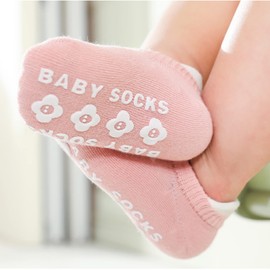 ANIMQUE 3 Pairs Baby Toddler Socks Summer Thin Floor Crawling Non-Slip Socks Boys Girls Low Cut Ankle Socks Cute Cartoon Sneaker Socks, 3 pairs-pink
