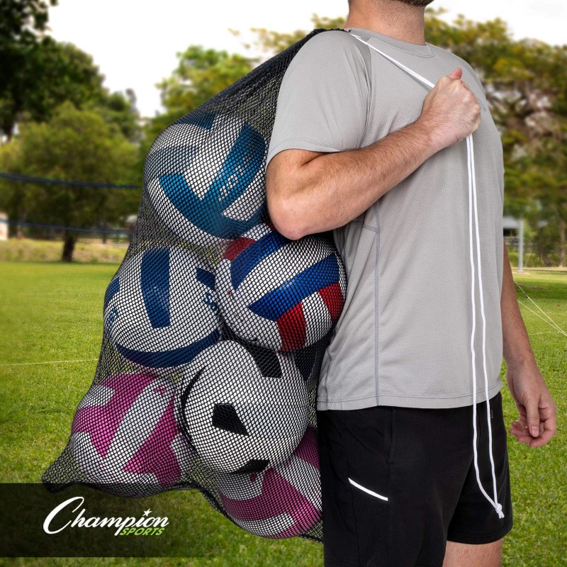 Champion Sports Set Of 6 Durable Mesh Bags With Drawstring