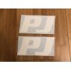 PJ Trailers Tongue Replacement 8” Stickers White (set Of 2)