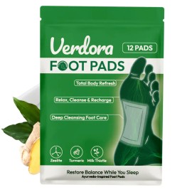 Herbal Foot Detox Pads, Bamboo Vinegar & Ginger Powder, Adhesive Foot Care Sheets for Relaxation, Overnight Detox, Improved Sleep & Foot Wellness