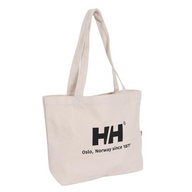 Helly Hansen HY92321 Tote Bag, Organic Cotton Logo Tote M, Horizontal Tote Shoulder Bag, Unisex, Black, Free size