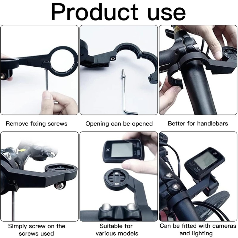 Xrten Combination Bike Computer Mount, Bicycle Edge Mount, Compatible with