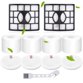 Rebirthcare NZ801ukt Filter Replacement for Shark Rotator Powered Lift-Away NV801uk NV680 NV681 NV682 NV683 NV800 UV810 NV620 AX910 AZ910 DuoClean Upright Vacuum Filters Parts # XFF680 & XHF680