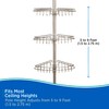 Kenney KN61520 Adjustable Height (5'-9') Spring Tension Metal Corner Pole