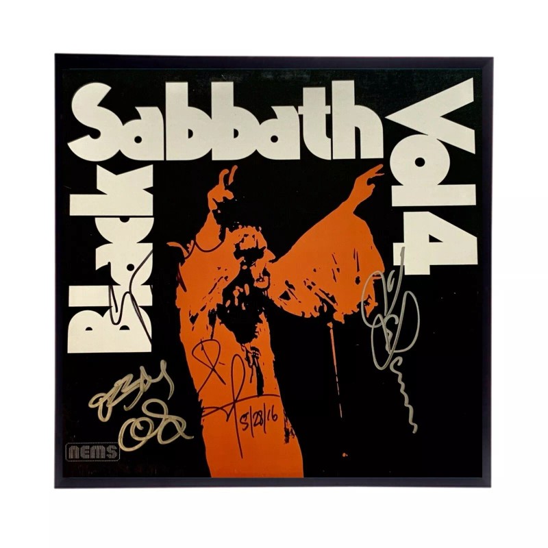 Black Sabbath Autographed Album Cover Reprint. Frame Included