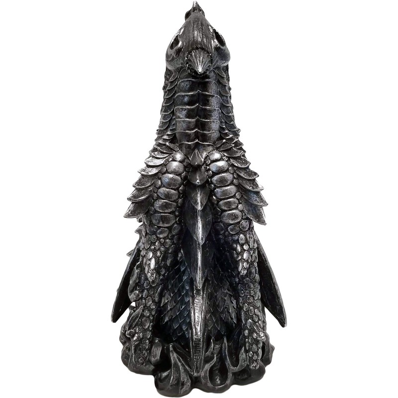 DWK 12-inch Puff Gothic Medieval Mythical Dragon Head Incense Burner