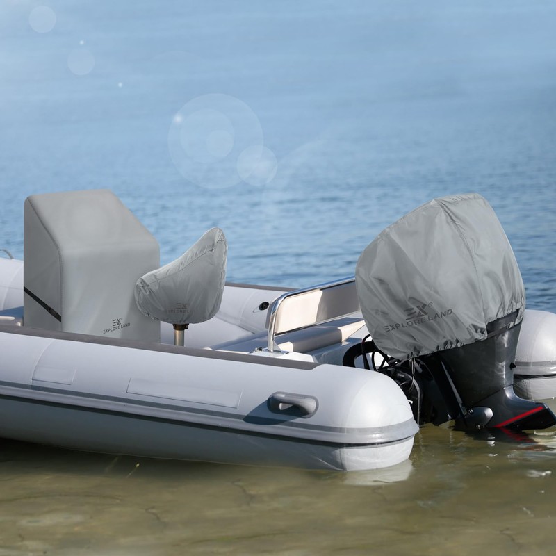 Explore Land Outboard Motor Cover - Waterproof 600D Heavy Duty