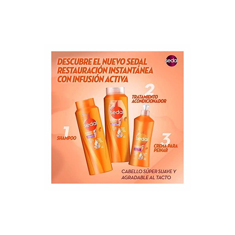 Sedal Crema para Peinar Restauración Instantánea, 135 ml