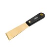 CHILI TOOLS 1-1/4" Brass Putty Knife with Non-Spark, Non-Scratch, Non-Magnetic Brass Full Tang Blade, Sharp Grounding Tip and Durable Nylon Handle for Scraping in Tight Areas, Made in Taiwan
