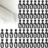 50 Pcs Plastic Gazebo Curtain Hooks,Smooth Sliding Track Hooks,for Mosquito