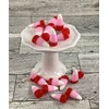 Craft Supply - Artificial FAKE Resin Candy Corn Valentines White