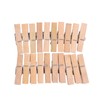 20pcs/set Bamboo Clothespins Natural Wooden Clothespins Durable Hanging Clips for
