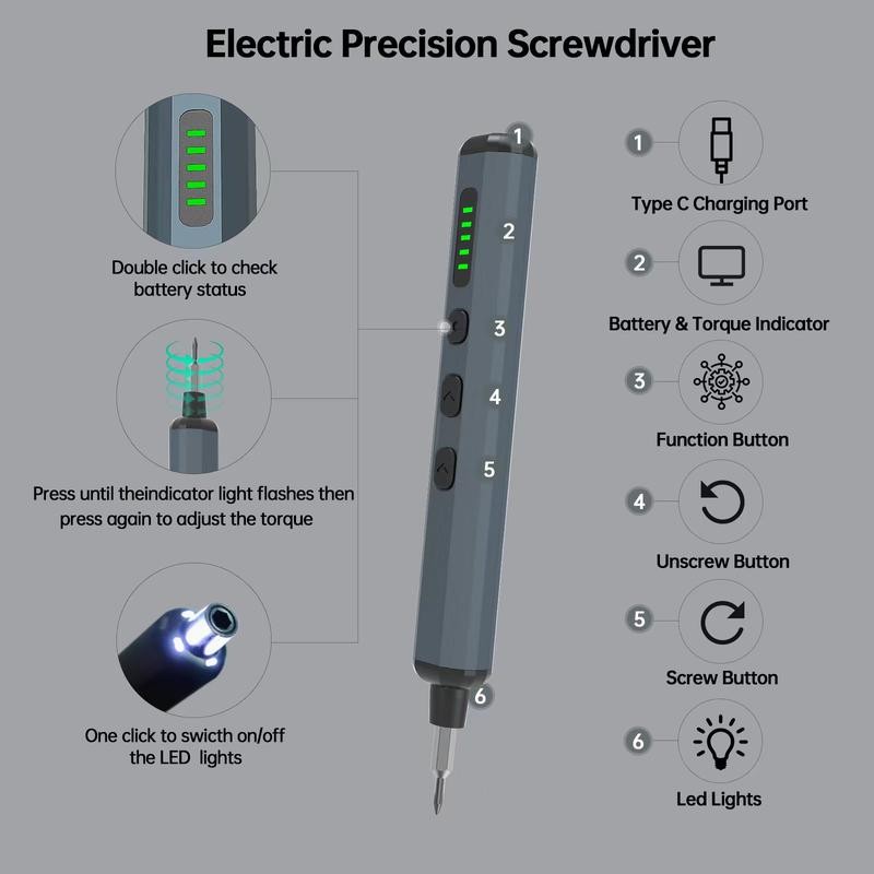 68 In 1 Electric Screwdriver Set, PrecisionScrewdriver Set, Summer Cift,Rechargeable