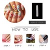 MISUD Press on Nails Long Square Fake Nails Glossy Glue