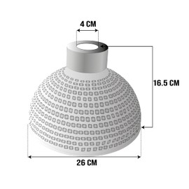Retro Metal Light Shade Ceiling Light Shade 26cm Easy Fit Lampshades Only for Industrial Ceiling Light Fitting Bedroom,Kitchen, Living Room(Free Reducer Plate)