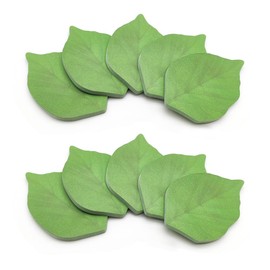 Creative Leaf Sticky Notes, 500 Sheets, 10 Pack, Green Memo Pads Funny Post It Notes Paper Sticky Note Writing Pads for Office School Supplies Classroom Wall/Photo Wall Decoration