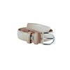 Biagiotti Women's Genuine Leather Thin Belt with Box, Light Taupe