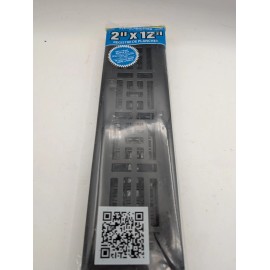 Unbranded DECOR GRATES 2x12 Floor Register Black